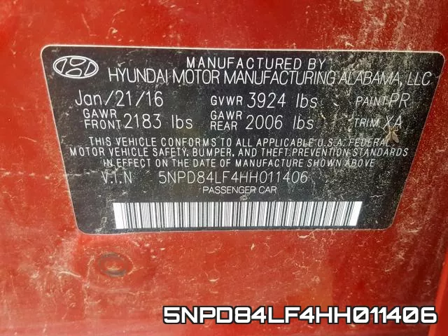 5NPD84LF4HH011406 фото 2