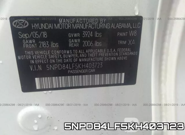 5NPD84LF5KH403723 фото 9