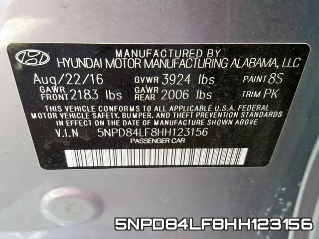 5NPD84LF8HH123156 фото 2