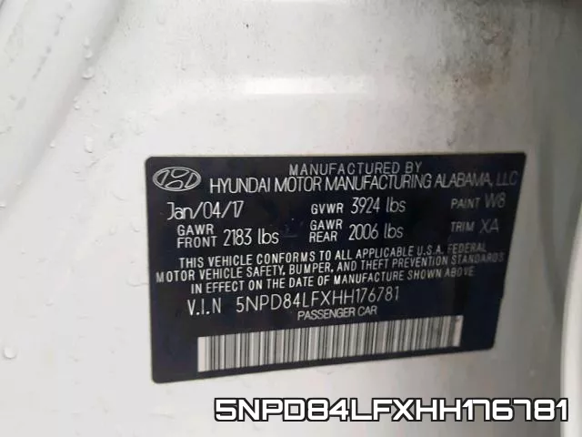5NPD84LFXHH176781 фото 2