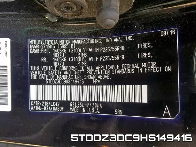5TDDZ3DC9HS149416 фото 2
