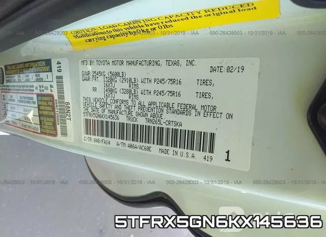 5TFRX5GN6KX145636 фото 10