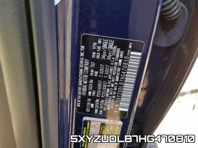 5XYZUDLB7HG470810 фото 2