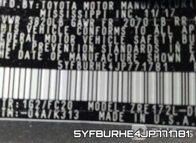 5YFBURHE4JP771781 фото 10