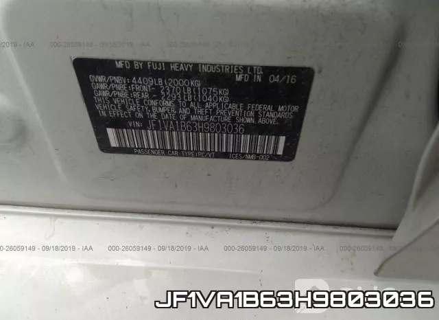 JF1VA1B63H9803036 фото 10
