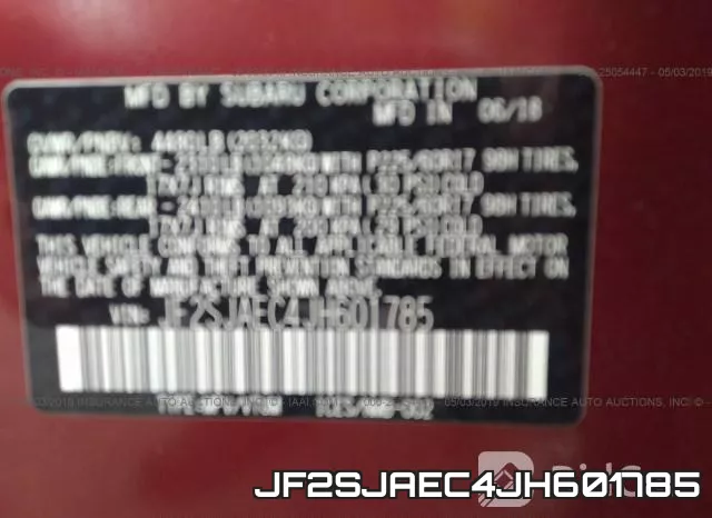 JF2SJAEC4JH601785 фото 10
