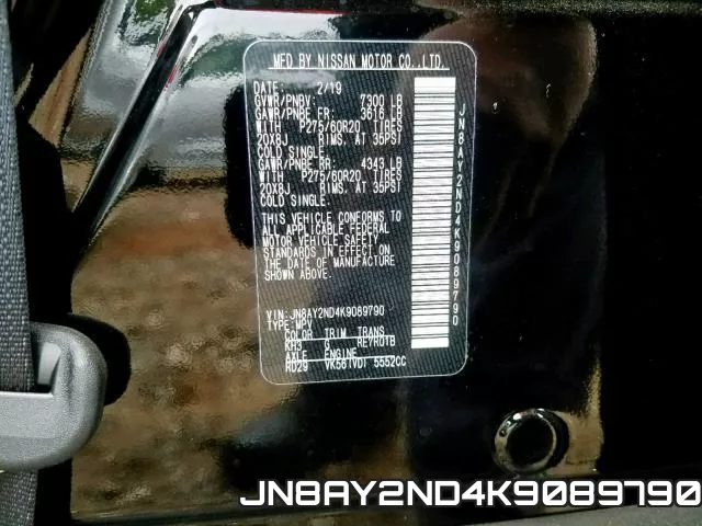 JN8AY2ND4K9089790 фото 2