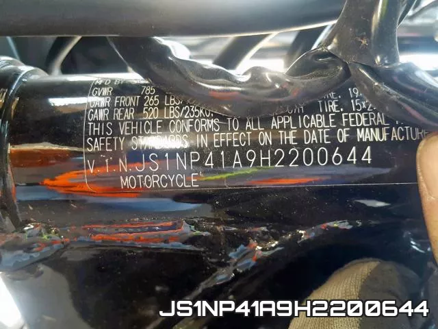 JS1NP41A9H2200644 фото 2