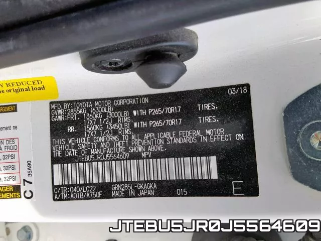 JTEBU5JR0J5564609 фото 2
