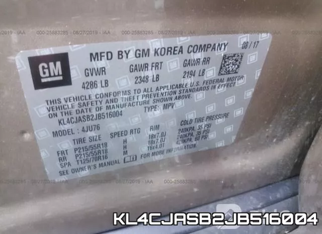 KL4CJASB2JB516004 фото 9
