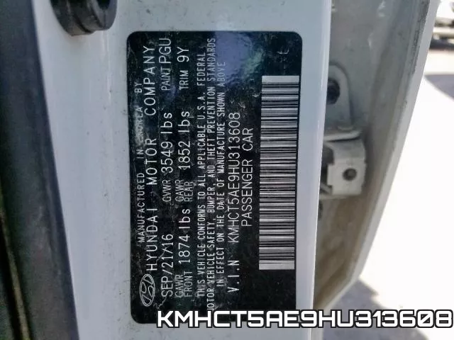 KMHCT5AE9HU313608 фото 2