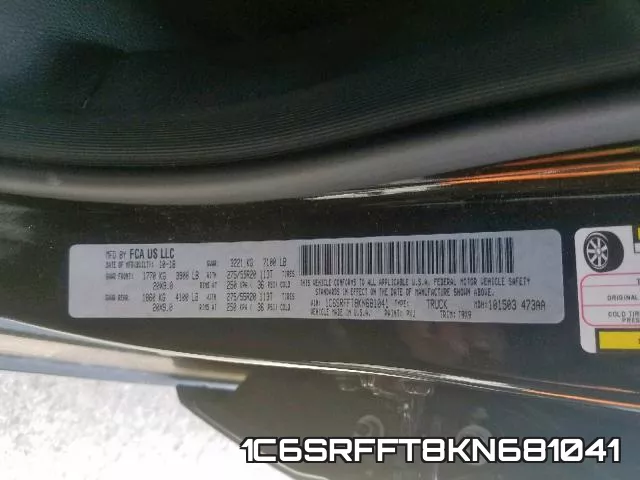 1C6SRFFT8KN681041 фото 2