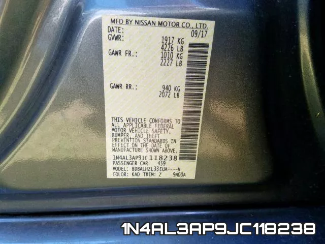 1N4AL3AP9JC118238 фото 2