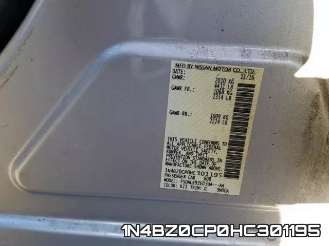1N4BZ0CP0HC301195 фото 2
