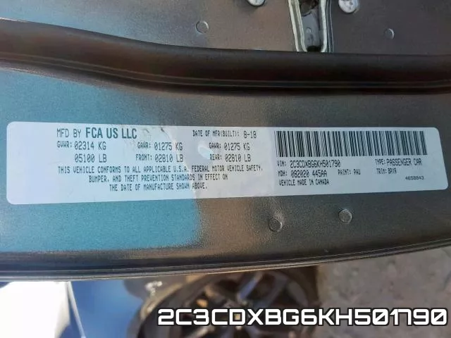 2C3CDXBG6KH501790 фото 2