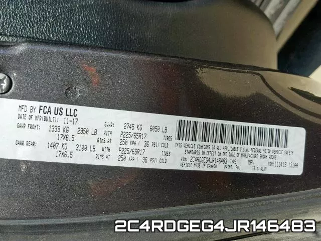 2C4RDGEG4JR146483 фото 2