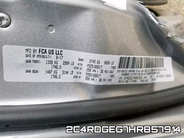 2C4RDGEG7HR857914 фото 2
