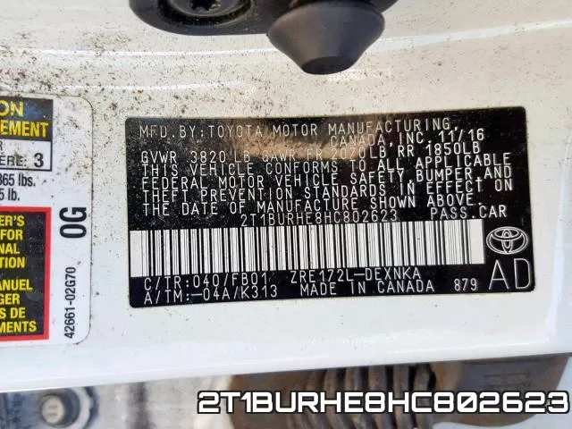 2T1BURHE8HC802623 фото 2