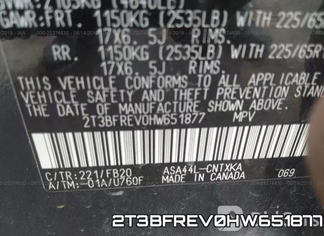2T3BFREV0HW651877 фото 10