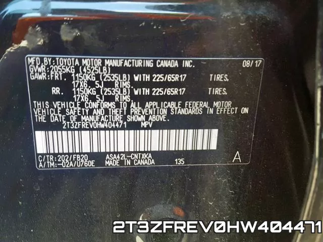 2T3ZFREV0HW404471 фото 2