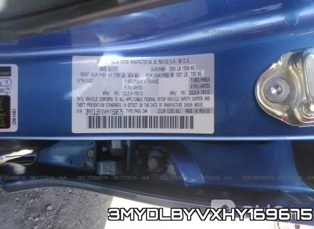 3MYDLBYVXHY169675 фото 10