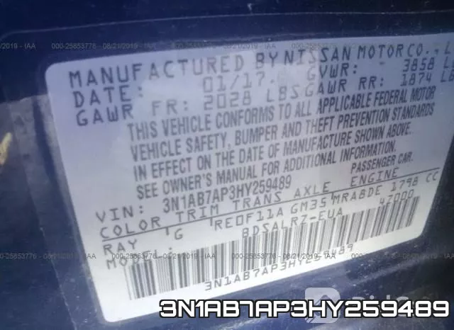3N1AB7AP3HY259489 фото 10