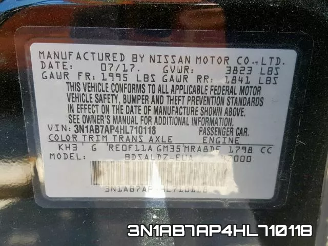 3N1AB7AP4HL710118 фото 2