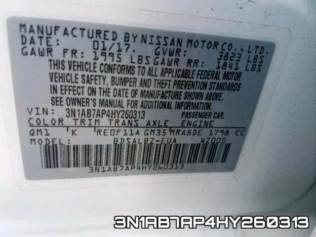 3N1AB7AP4HY260313 фото 2