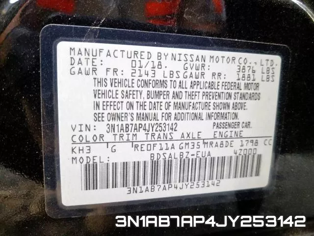 3N1AB7AP4JY253142 фото 2