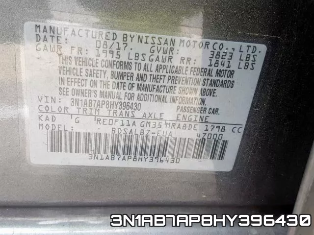 3N1AB7AP8HY396430 фото 2
