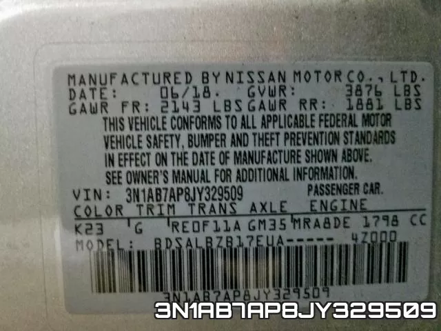 3N1AB7AP8JY329509 фото 2