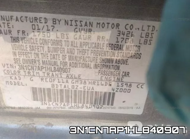 3N1CN7AP1HL840907 фото 10