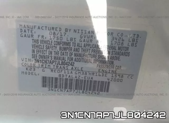 3N1CN7AP7JL804242 фото 10