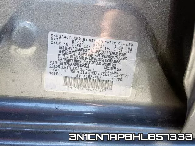 3N1CN7AP8HL857333 фото 2