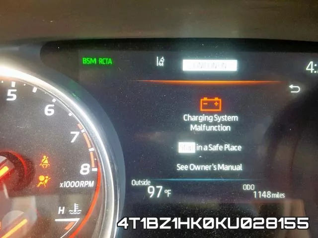 4T1BZ1HK0KU028155 фото 9