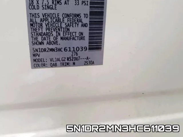 5N1DR2MN3HC611039 фото 2