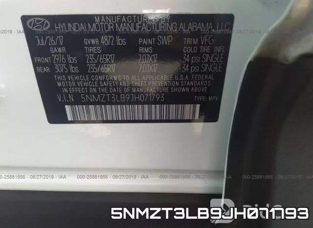 5NMZT3LB9JH071793 фото 9