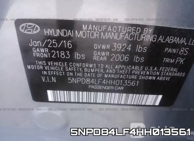 5NPD84LF4HH013561 фото 10