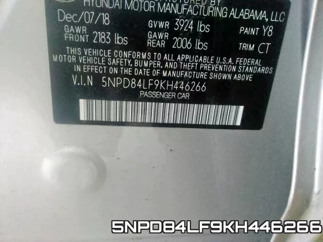 5NPD84LF9KH446266 фото 2