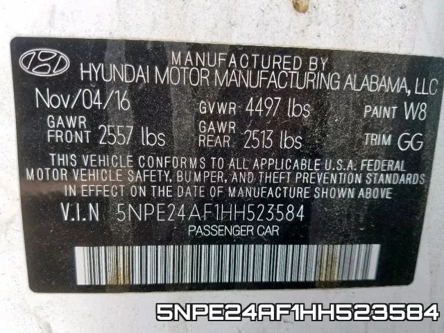 5NPE24AF1HH523584 фото 2