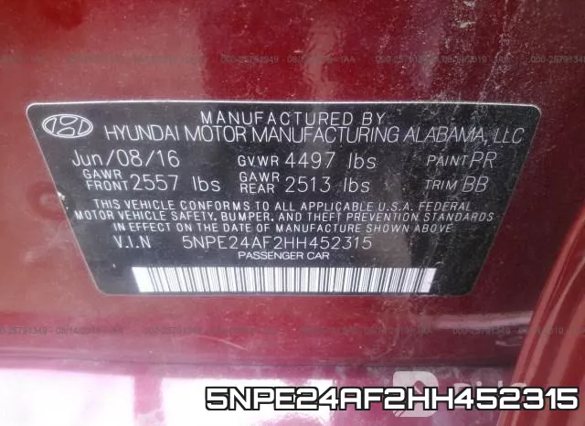5NPE24AF2HH452315 фото 10