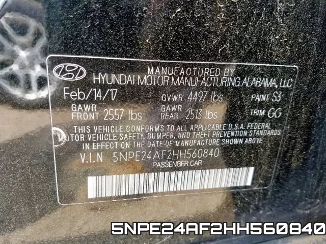 5NPE24AF2HH560840 фото 2