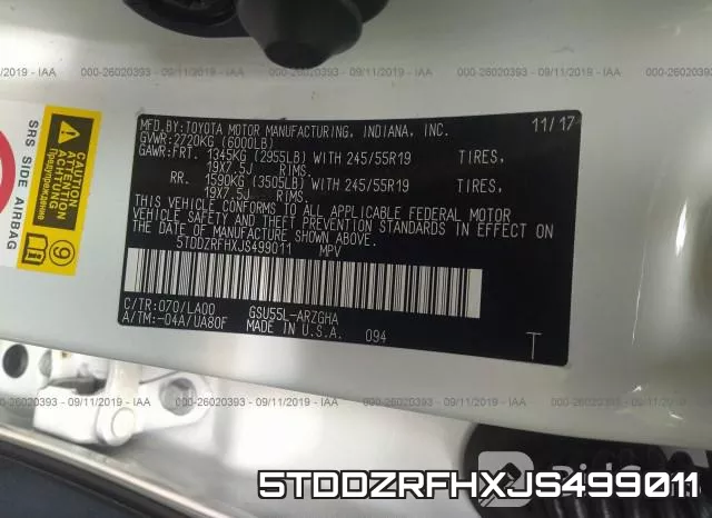 5TDDZRFHXJS499011 фото 10