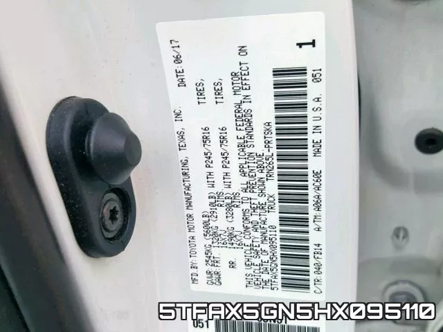 5TFAX5GN5HX095110 фото 2