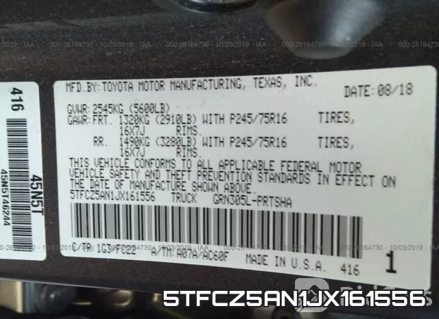 5TFCZ5AN1JX161556 фото 10