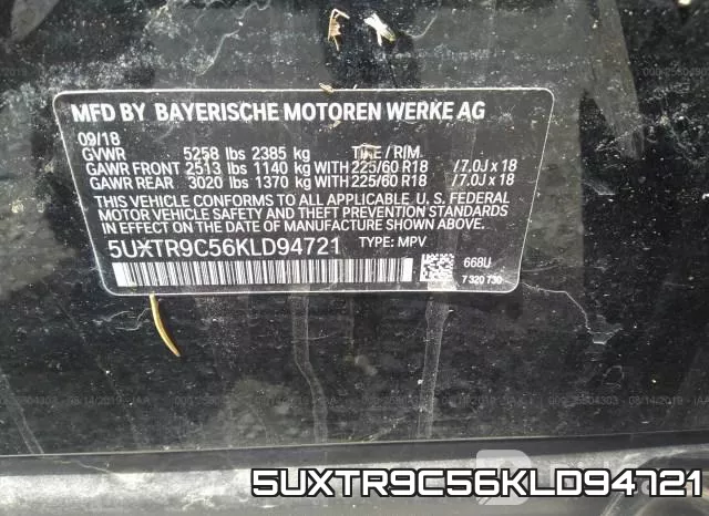 5UXTR9C56KLD94721 фото 10
