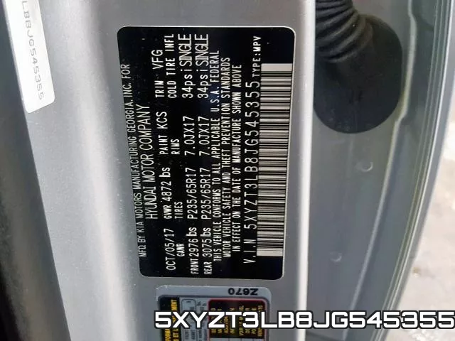 5XYZT3LB8JG545355 фото 2