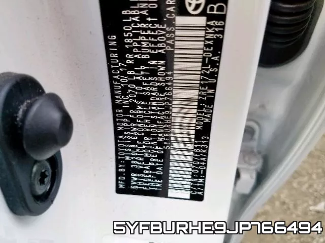 5YFBURHE9JP766494 фото 2