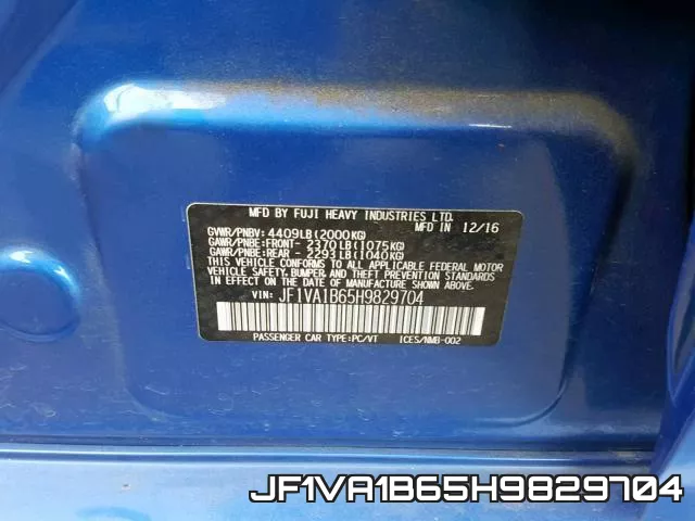 JF1VA1B65H9829704 фото 2