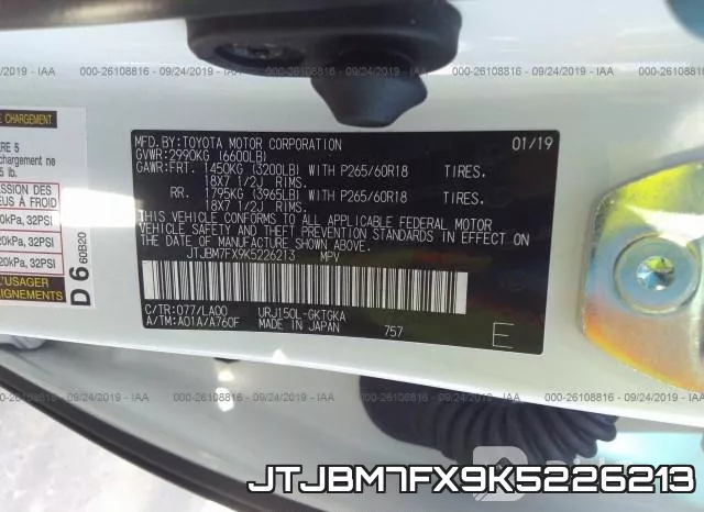 JTJBM7FX9K5226213 фото 9